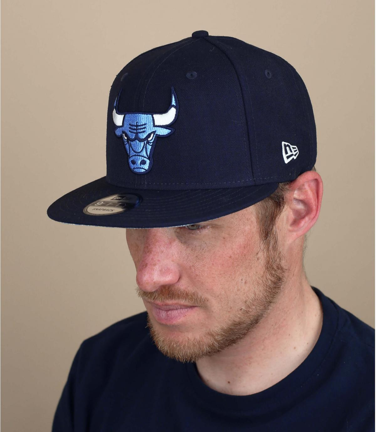 Chicago Bulls blauwe bandana cap Snapback Quickturn Paisley Bulls 950 navy sky blue